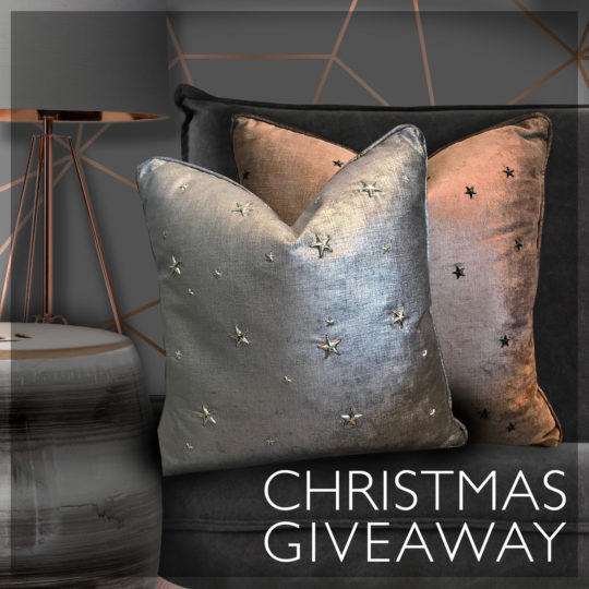 Christmas finishing touches, cushions giveaway