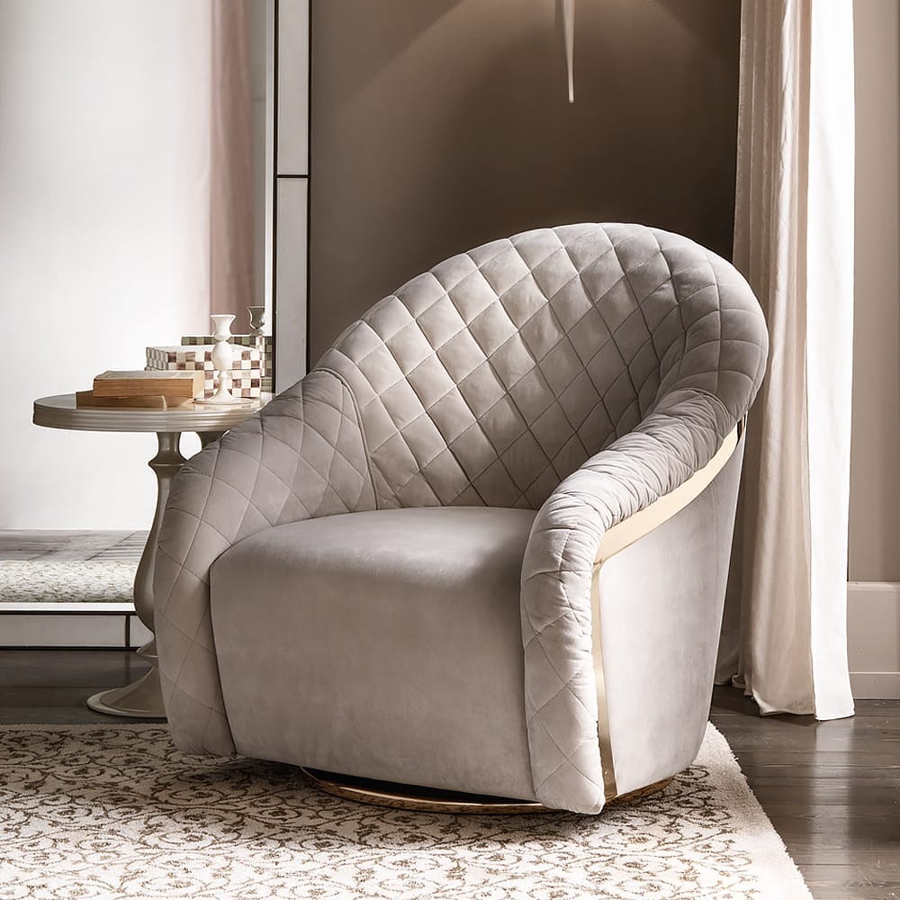 cosy edit, quilted leather armchair