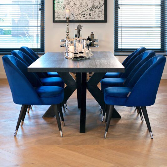 Blue Velvet Dining Chair