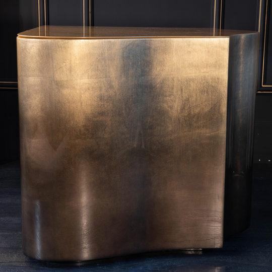 Exclusive Gold Leaf Gradient Designer Bedside Cabinet