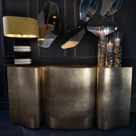 Exclusive Gold Leaf Gradient Designer Sideboard