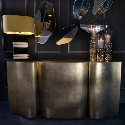 Exclusive Gold Leaf Gradient Designer Sideboard