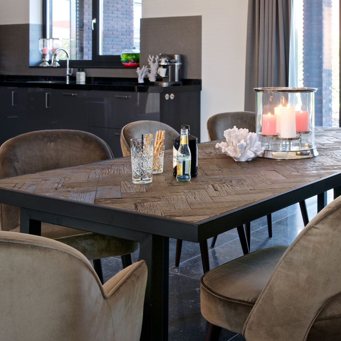 Industrial Old Oak Dining Table