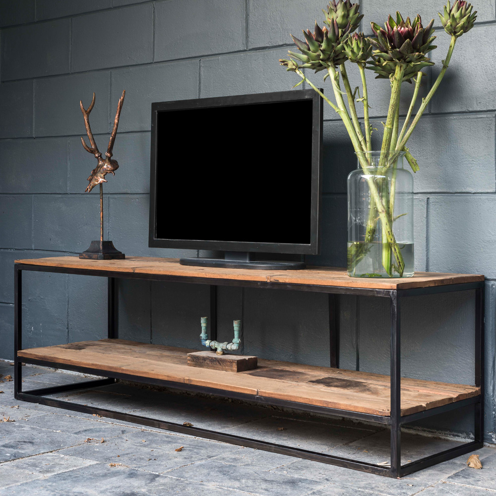 Industrial Recycled Wood TV Unit