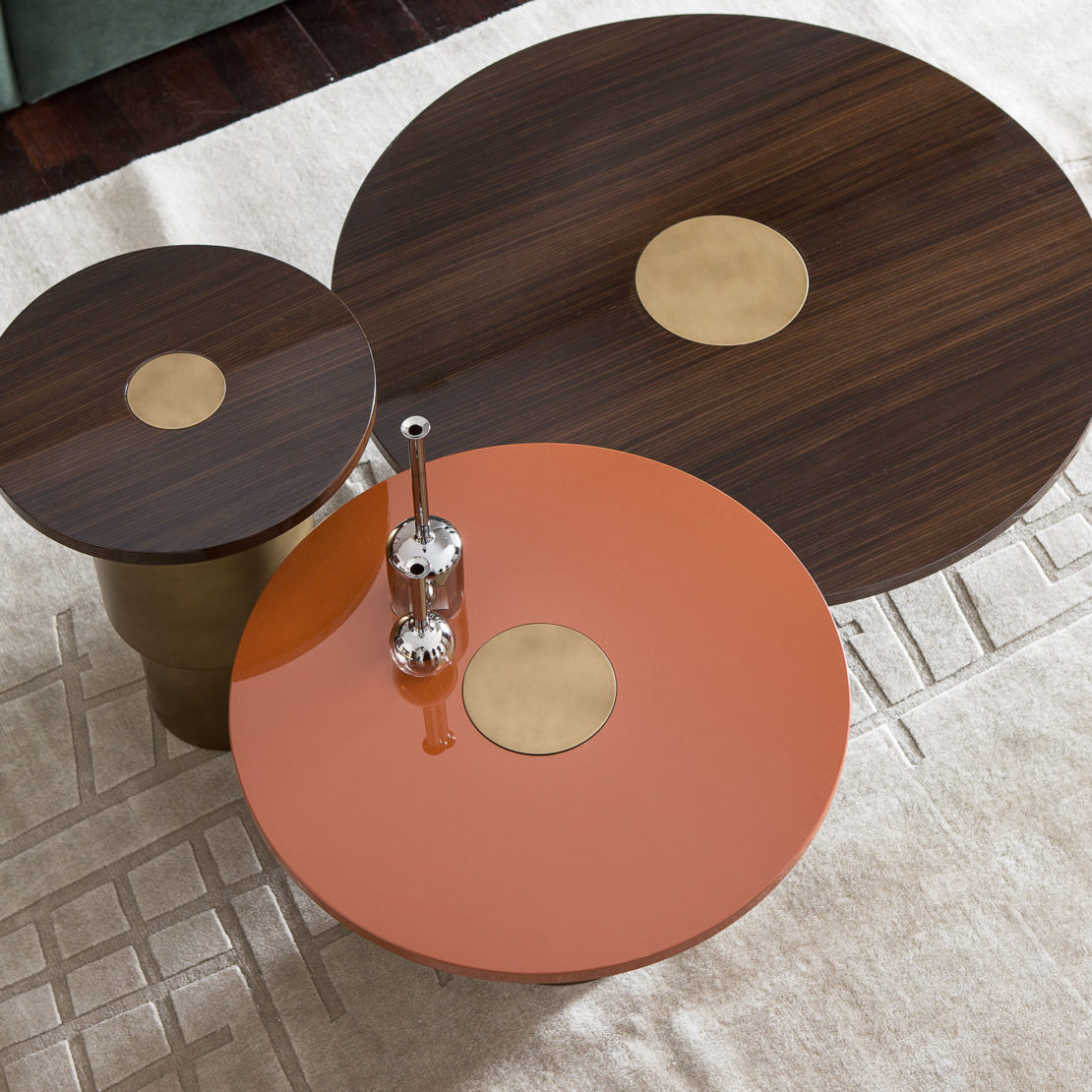 Contemporary Italian Designer Nest Of Coffee Tables