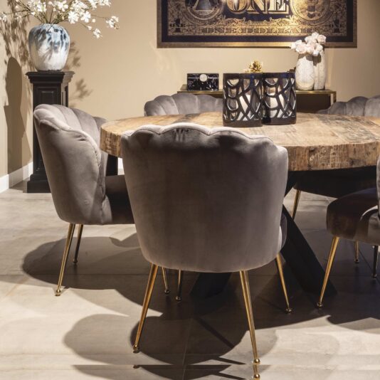 Stone Velvet Modern Dining Chair