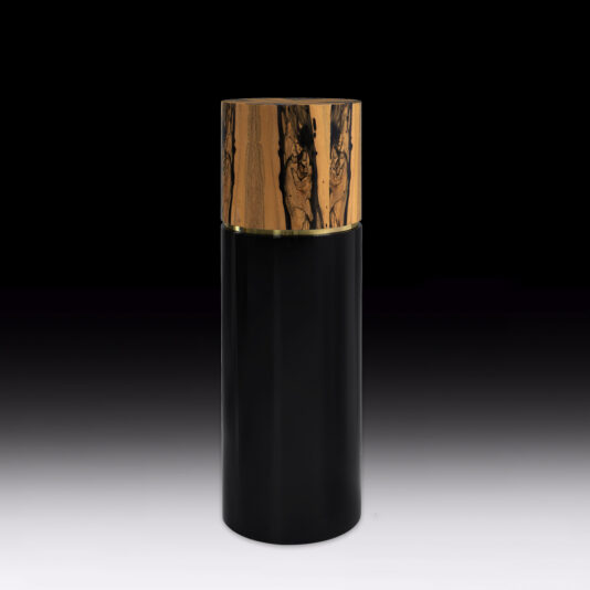 Designer Ebony Veneer Ornamental Pedestal