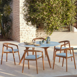 Designer Italian Teak Garden Dining Table Set