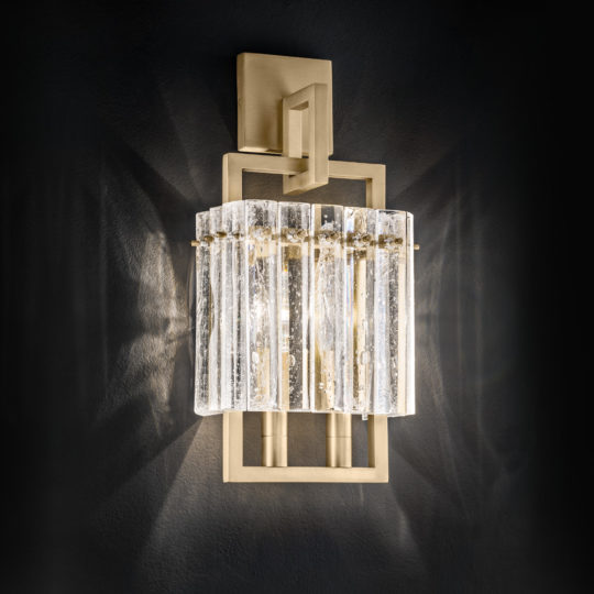 Modern Rock Crystal Inspired Wall Light