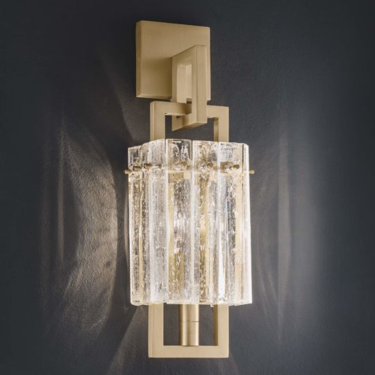 Modern Rock Crystal Inspired Narrow Wall Light