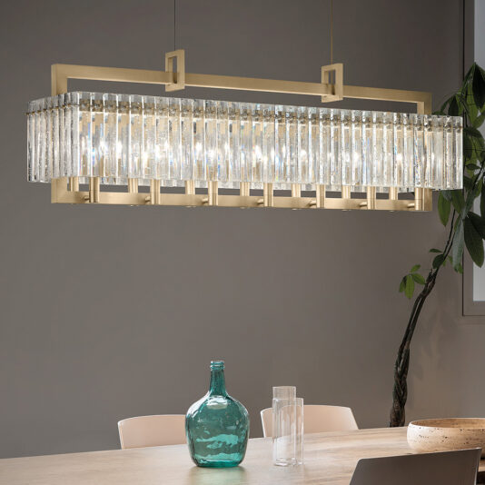 Modern Rock Crystal Inspired Chandelier