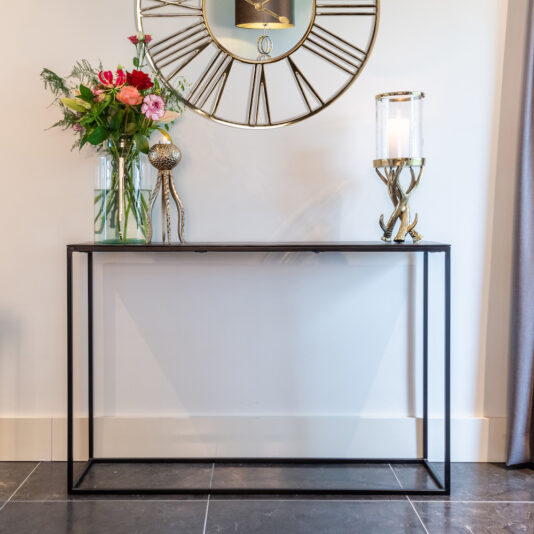 Contemporary Black Console Table