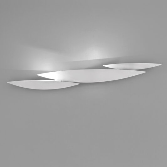 Contemporary White Metal Italian Designer Wall Light