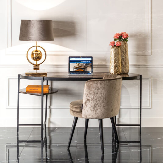 Modern Emperador Marble Desk