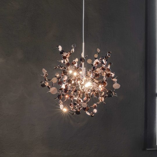 Italian Rose Gold Plated Designer Pendant Light