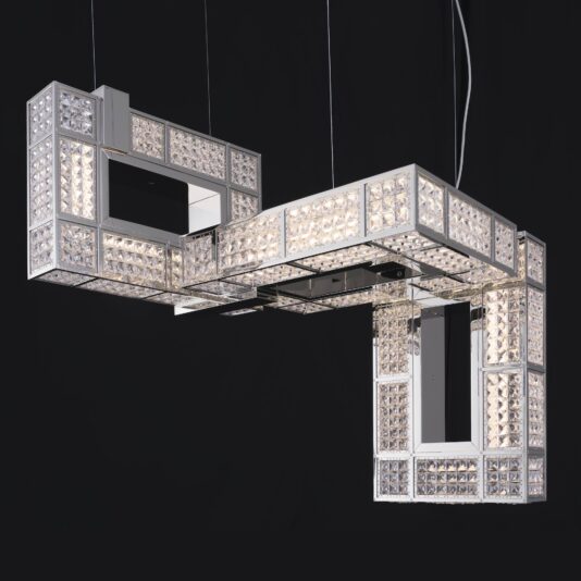 Stunning Italian Modern Designer Crystal Chandelier