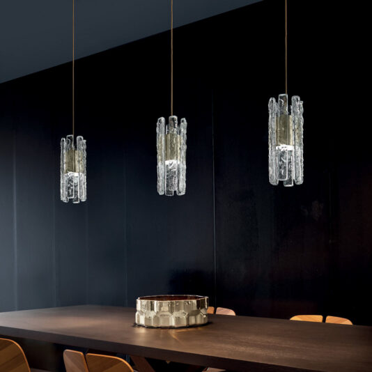 Rock Crystal Inspired Contemporary Pendant Light