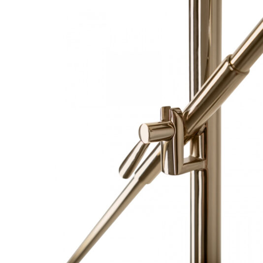 Contemporary Designer Emperador Marble Adjustable Floor Lamp