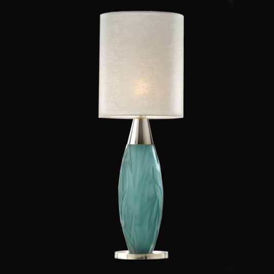 Contemporary Turquoise Italian Crystal Table Lamp