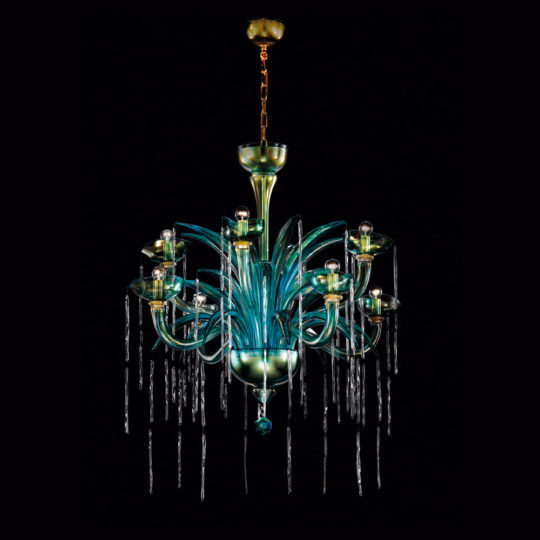 Aqua Murano Glass Chandelier