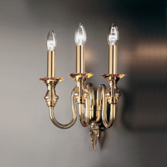 Murano Glass Classic Triple Wall Light