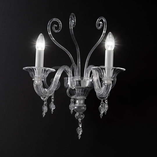 Murano Glass Elegant Double Wall Light