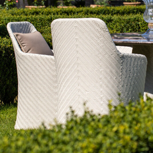 Outdoor Oval Marble Dining Set
