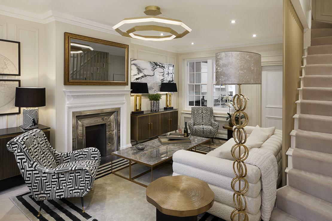 Interior design project, Windsor town house, Living room