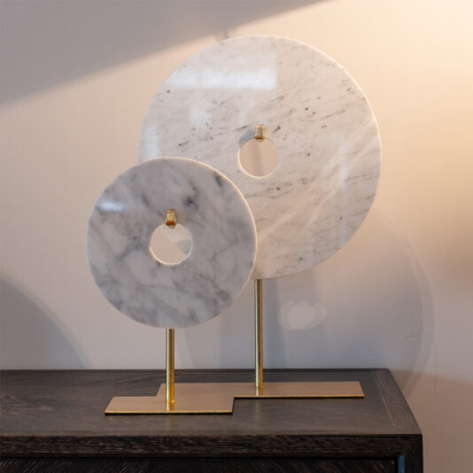 Decorative Faux Marble Disk Set