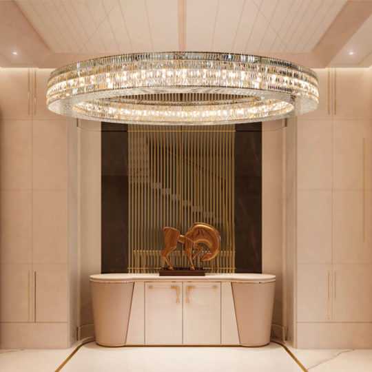 Modern Circular Crystal Chandelier