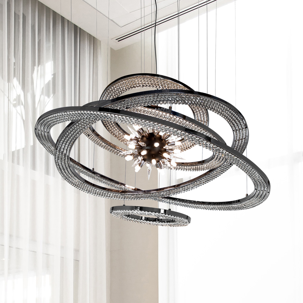 Modern Crystal Ring Chandelier