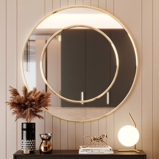 Contemporary Round Wall Mirror