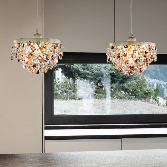 Modern Coloured Glass Pendant Light