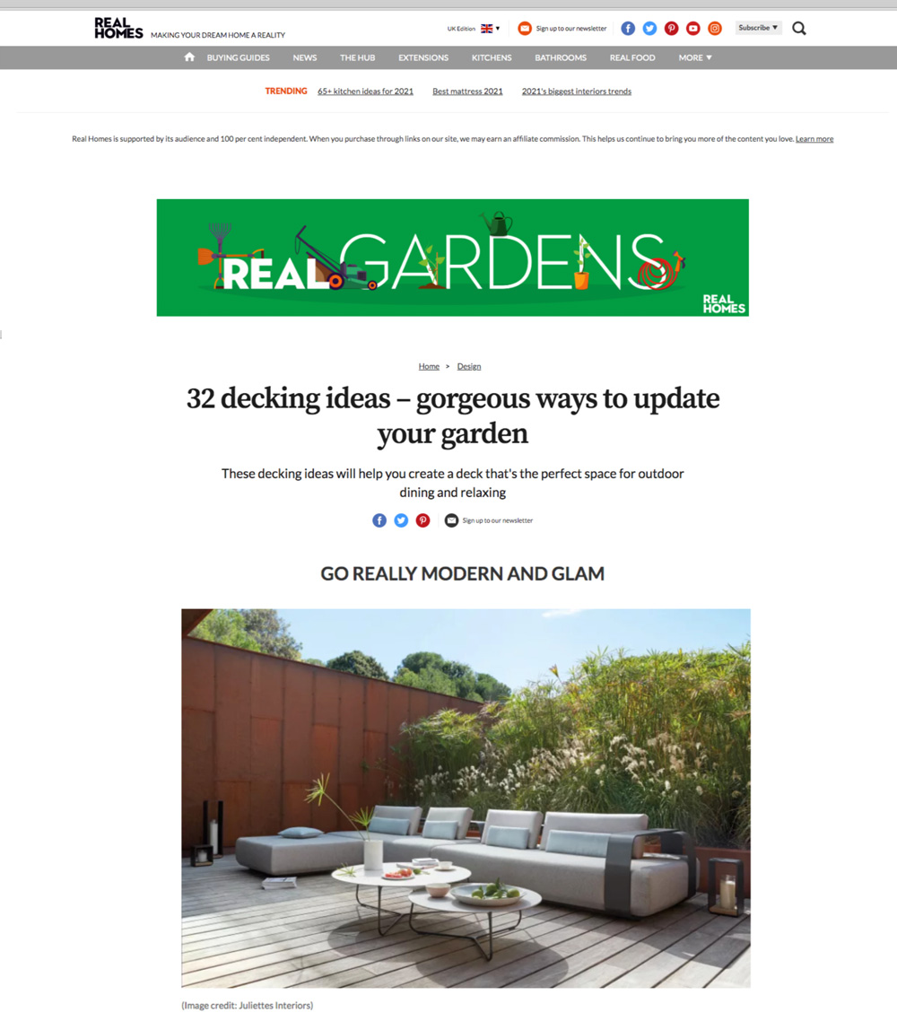 A web page from Real Homes titled 