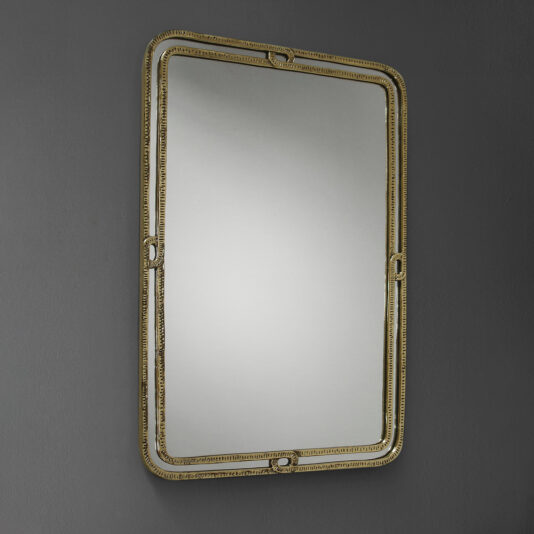 Contemporary Brass Rectangular Wall Mirror