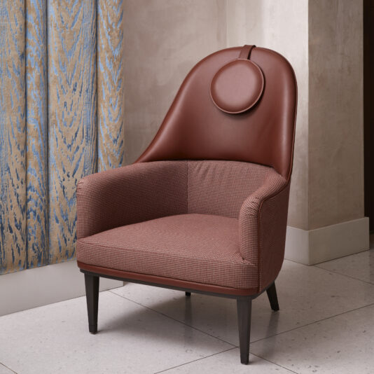 High Backed Leather Occasional Armchair