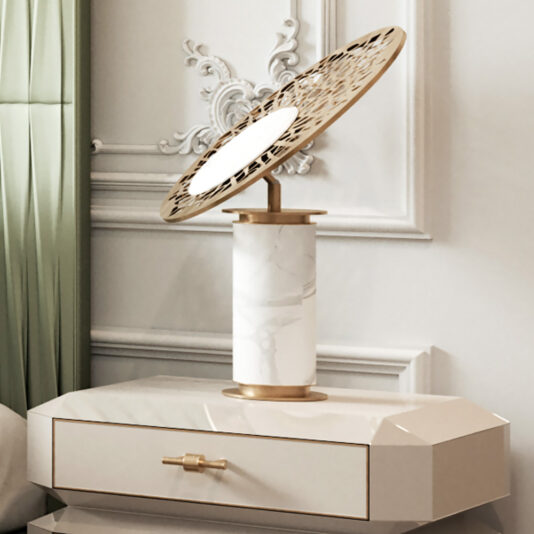 Modern Marble And Brass Table Lamp