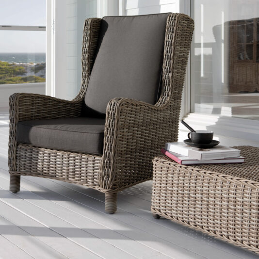 Luxury Outdoor Garden Wing Armchair