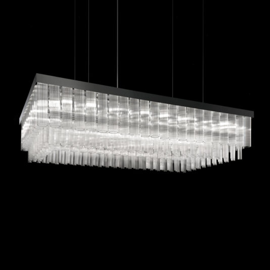 Contemporary Venetian Glass Rectangular Chandelier