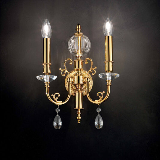 Classic Transparent Gold Wall Light