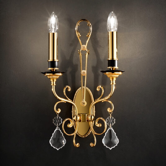 Classic Crystal Pendant Wall Light