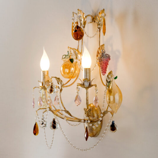 Contemporary Bohemian Crystal Pendant Wall Light