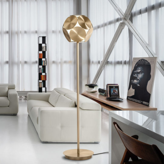 Contemporary Metal Disc LED Floor Lamp