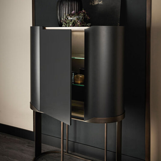 Large Modern Curved Cabinet