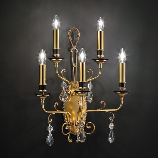 Traditional Crystal Pendant Wall Light