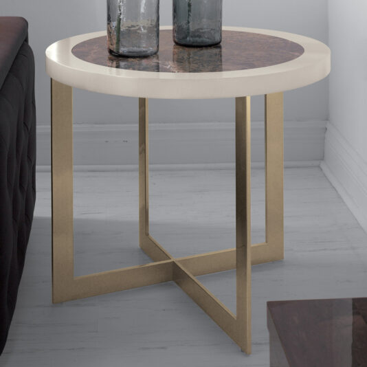 Contemporary Marble Top Side Table