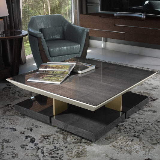 Modern Veneer Square Coffee Table