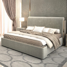 Contemporary Ribbed Detail Bed