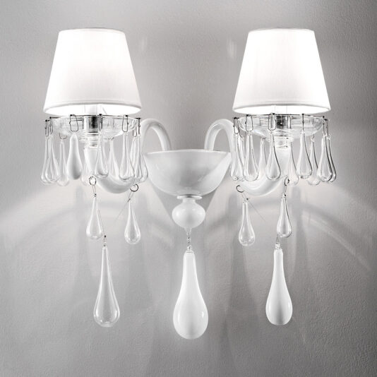 Classic Glass Teardrop Accent Wall Light