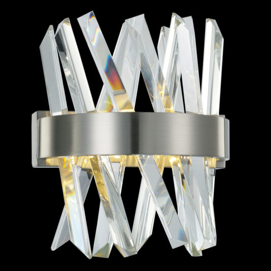 Exclusive Crystal Nickel Wall Light